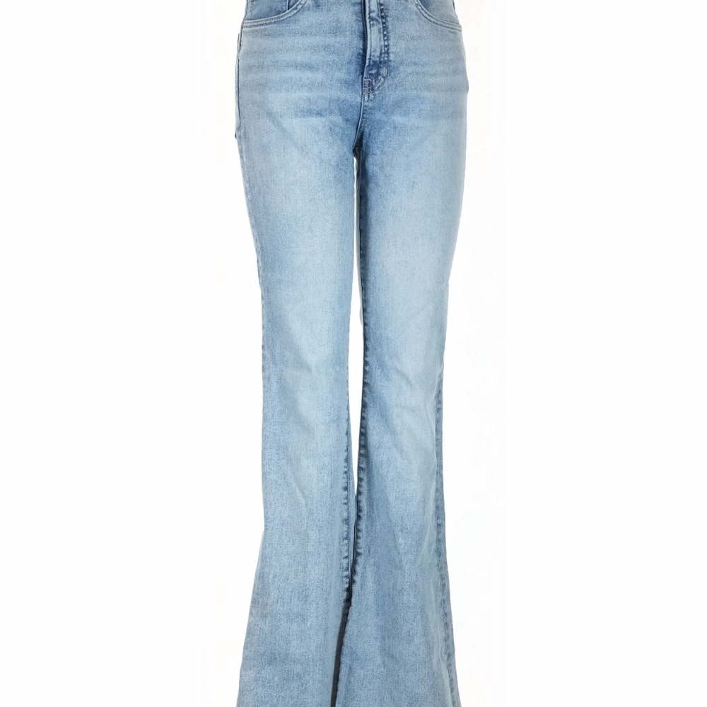 Veronica Beard Light Blue High-Rise Flare Jeans